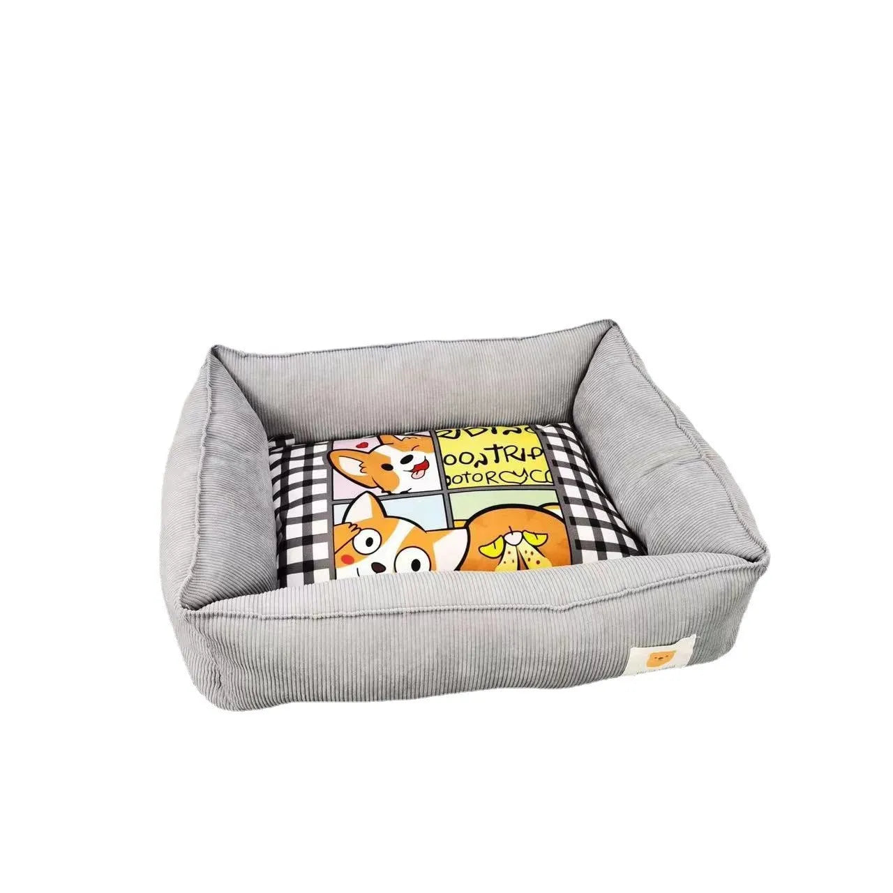 Dog pet nest in cloth fabric available in 50x40cm and 60x50cm sizes with seven colour options