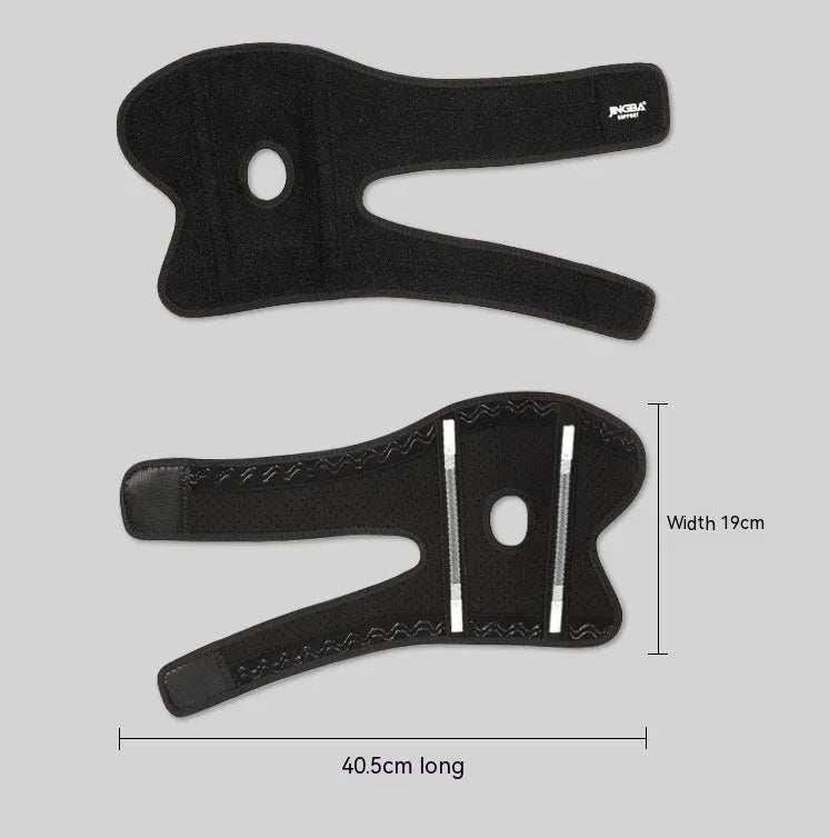 Black adjustable sports elbow guard for adult training and multiple sports.