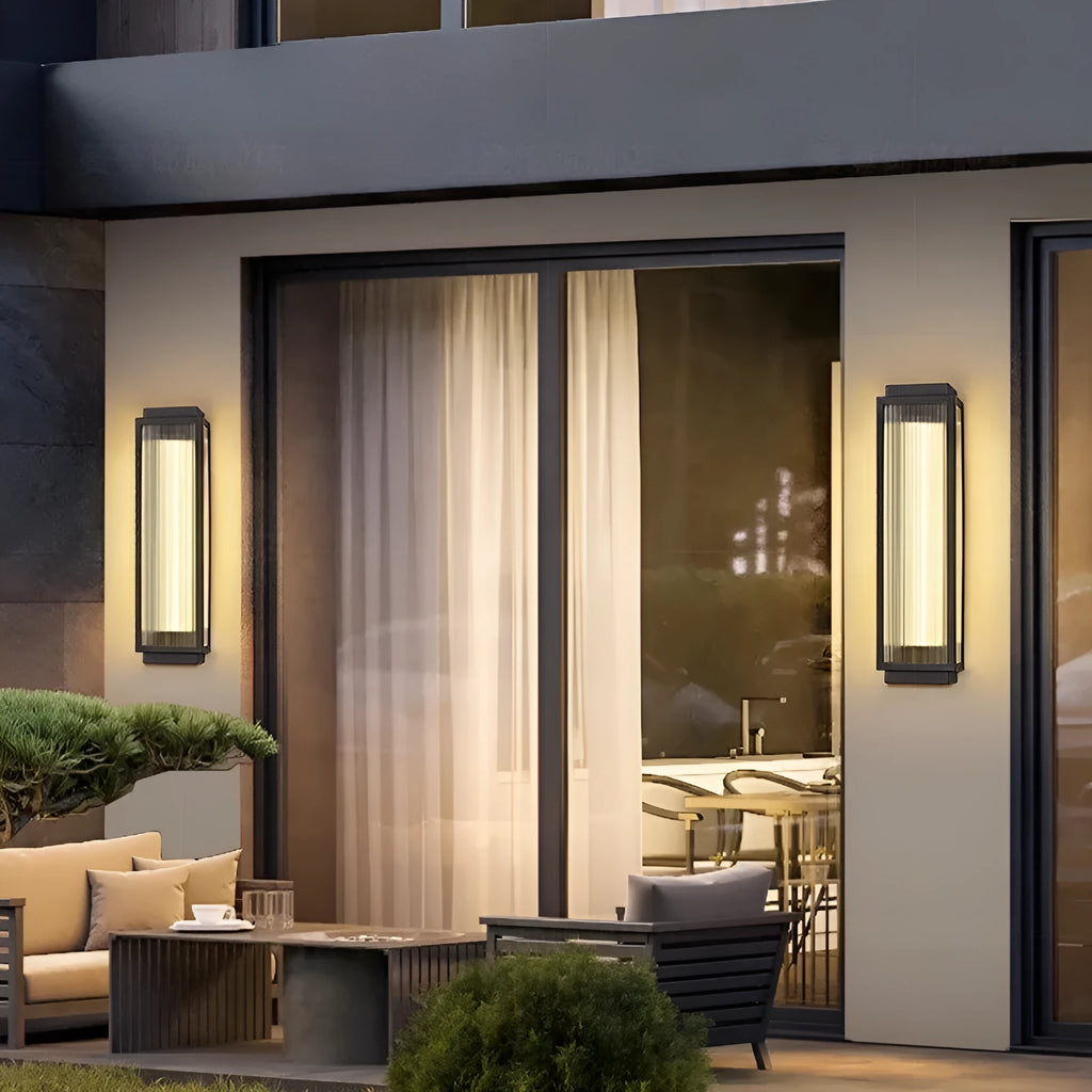 Stainless steel outdoor wall lamp with waterproof rating for garden installation