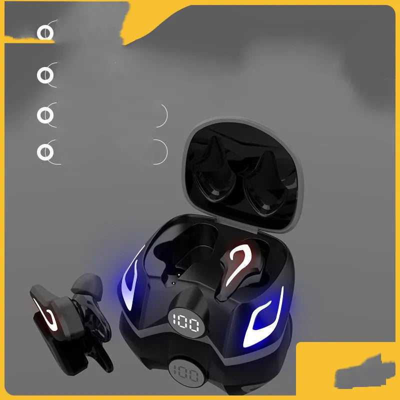 Wireless gaming headset with colourful ear cups featuring Bluetooth 5.0 and 10-metre range