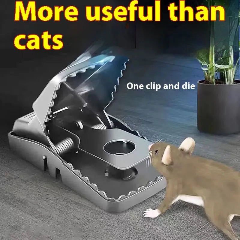 Automatic mouse trap cage in small, medium, and large sizes with metal and plastic construction options.