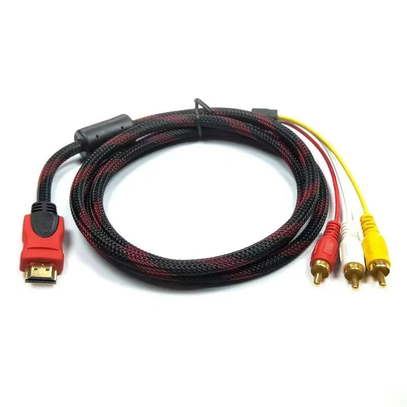 HDMI to AV15 M conversion cable with alloy connectors, 1.5 metres long.