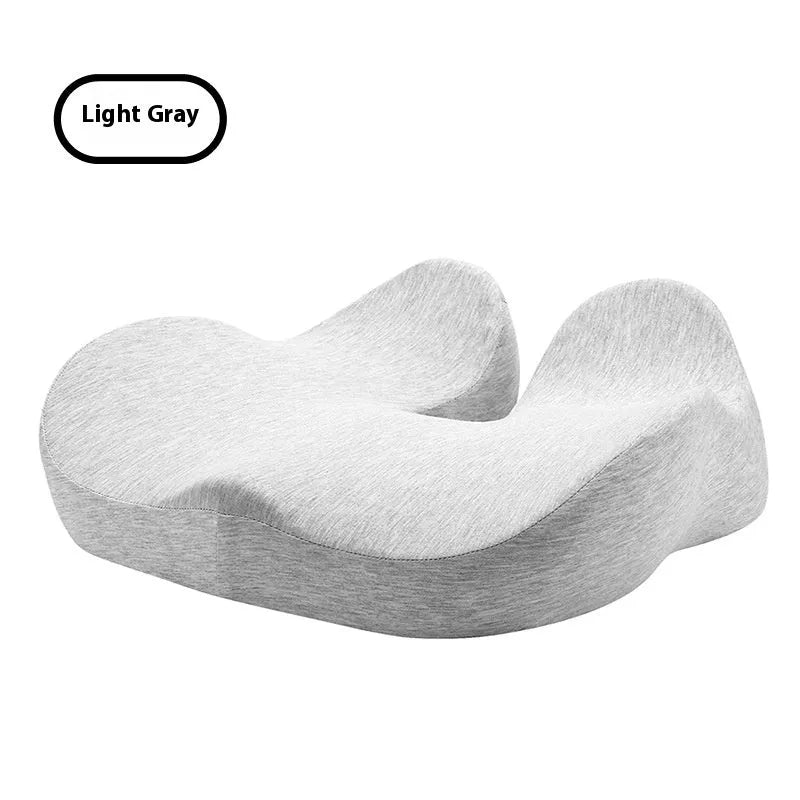 Memory foam office chair cushion in solid colour on chair