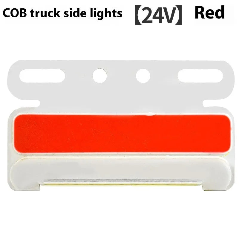 Waterproof COB LED truck side light for 12V and 24V commercial vehicles in aluminium alloy housing