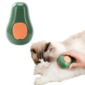 Green and white cat steam brush with silicone bristles and water spray function for pet grooming