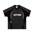 Men's loose fit T-shirt with printed letters design in black or apricot colour options