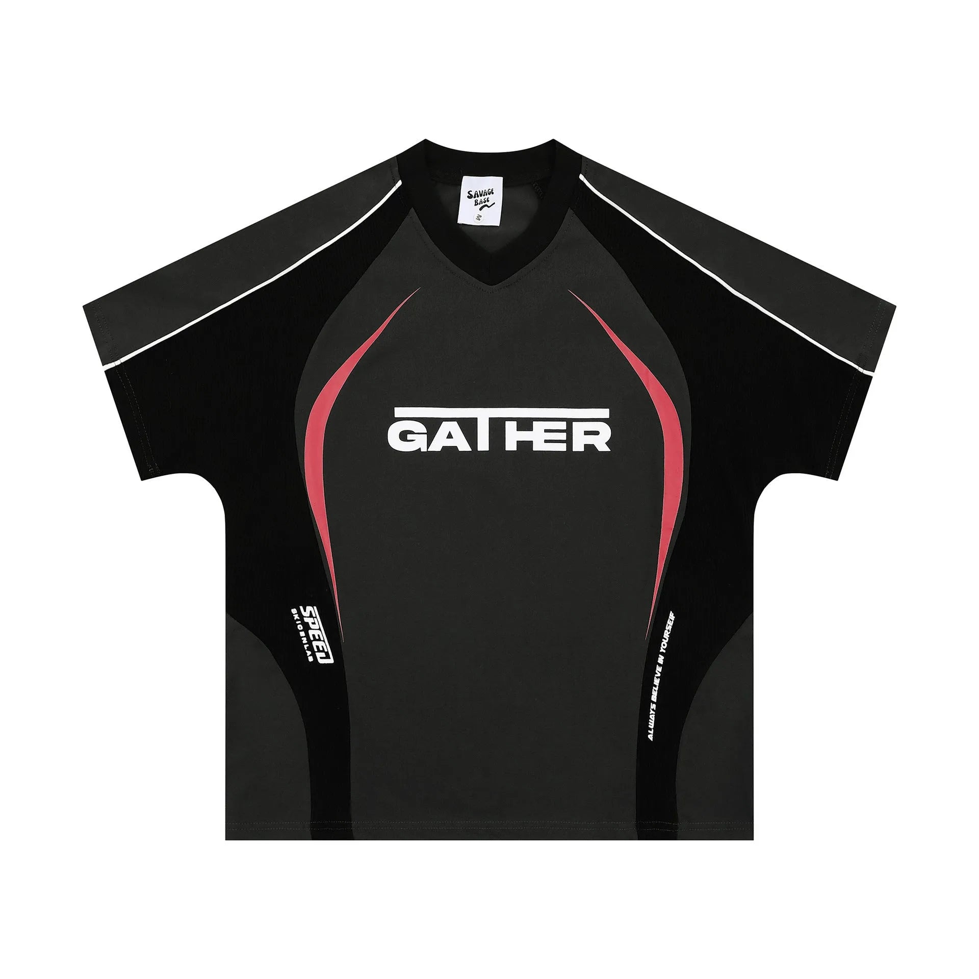 Men's loose fit T-shirt with printed letters design in black or apricot colour options