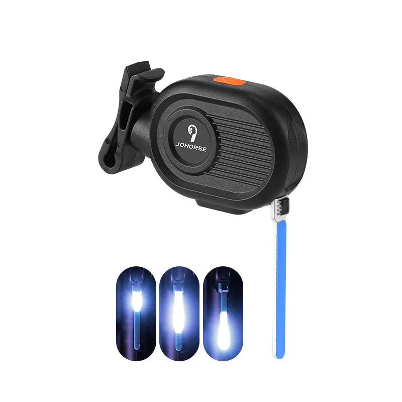 Bicycle running water taillight showing waterfall lighting effect in blue colour with USB Type-C charging port