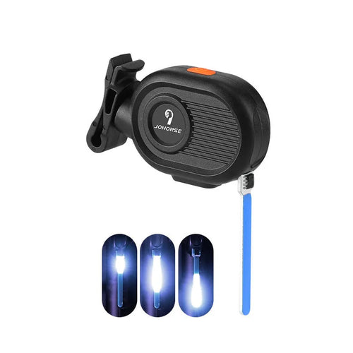 Bicycle running water taillight showing waterfall lighting effect in blue colour with USB Type-C charging port