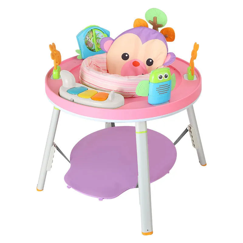 Baby jumping chair gymnastic rack in duck or lion design with interactive toys