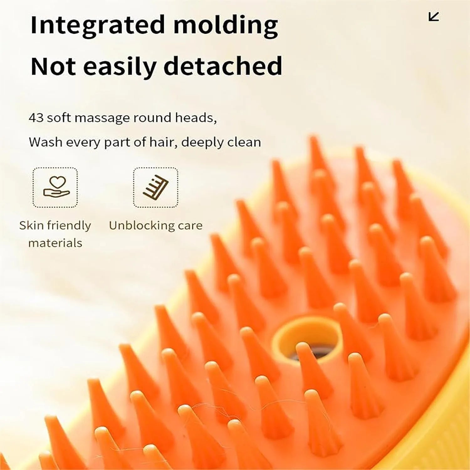 Green rechargeable 3-in-1 cat steam brush with massage and grooming functions