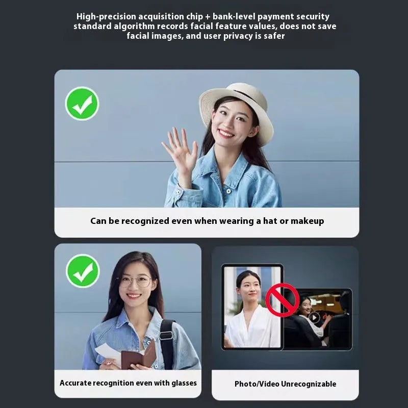 F7 face recognition fingerprint password smart door lock in aluminium alloy housing with electronic keypad