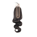 Straight human hair wig in natural colour shown at medium length, demonstrating hand-woven construction.