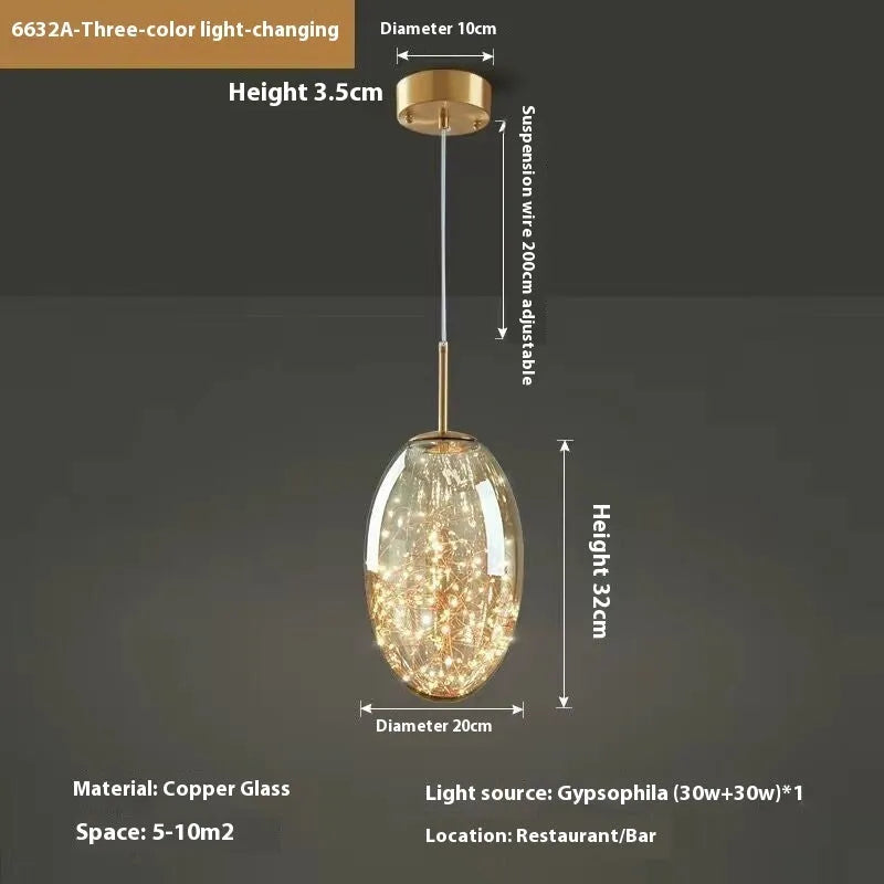 Modern glass droplight chandelier with adjustable height in contemporary lighting design