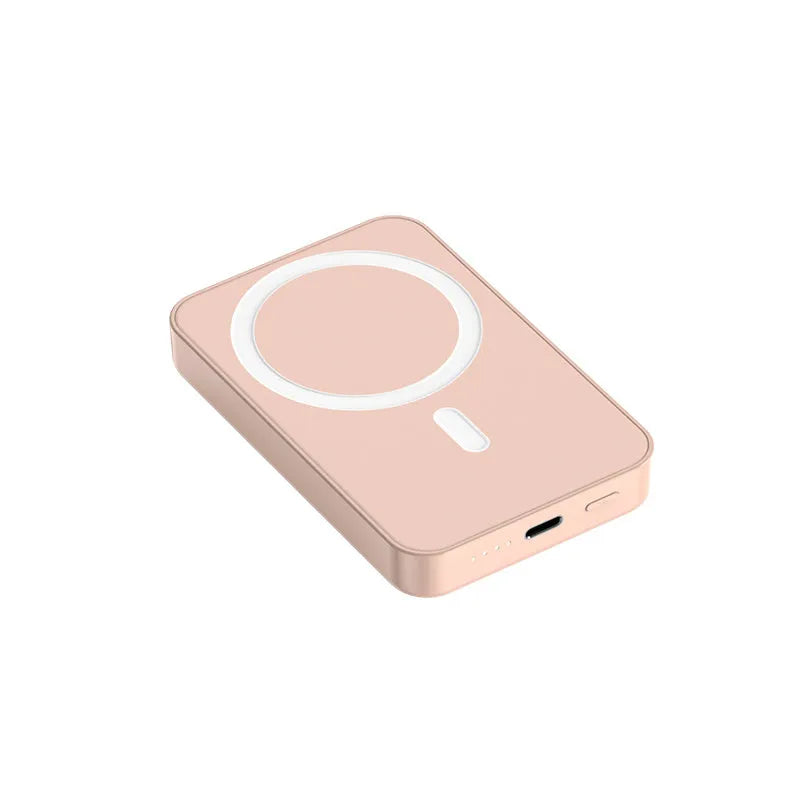 Pink purple white magnetic wireless power bank with 20000mAh capacity and 20W output
