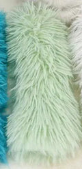 Soft plush cat toy pillow in blue, green, pink, or white, measuring 27cm by 10cm.