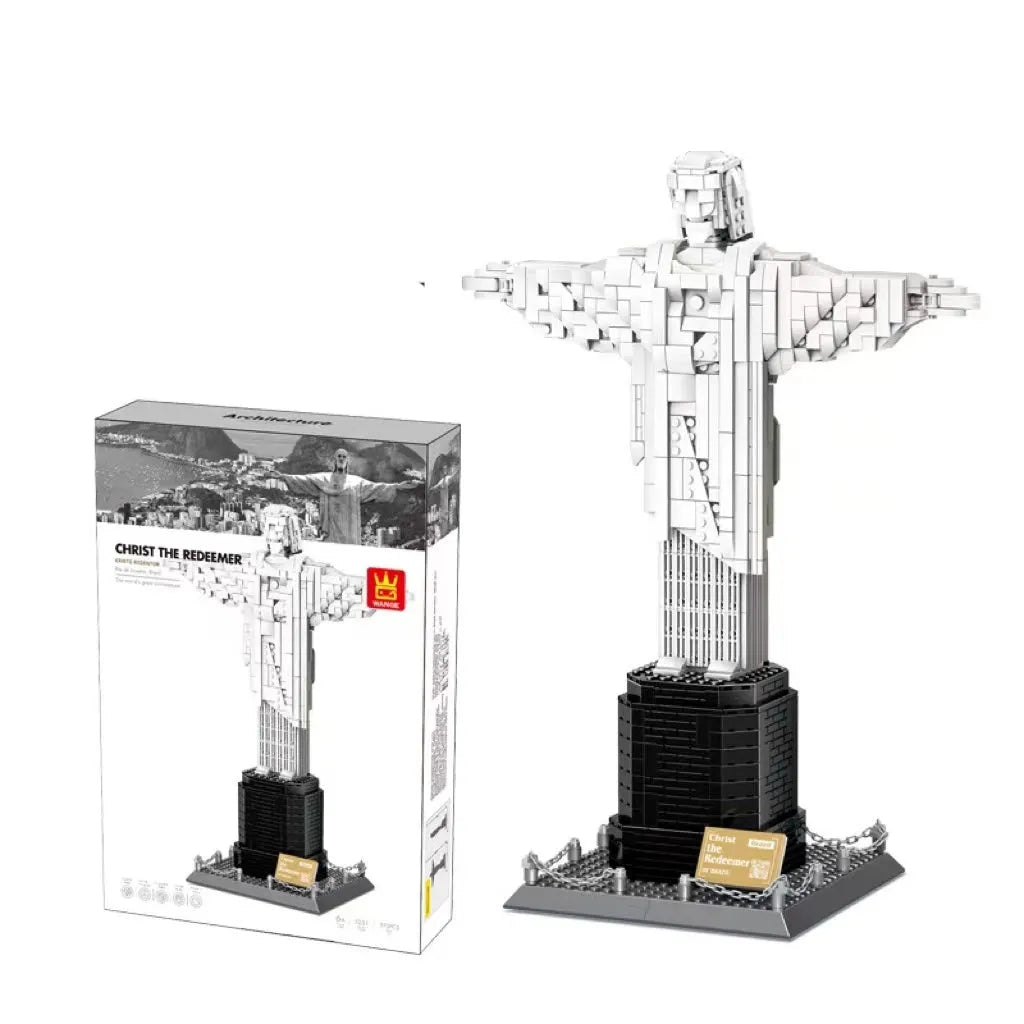 Wange ABS plastic small particle building blocks set with international architecture models