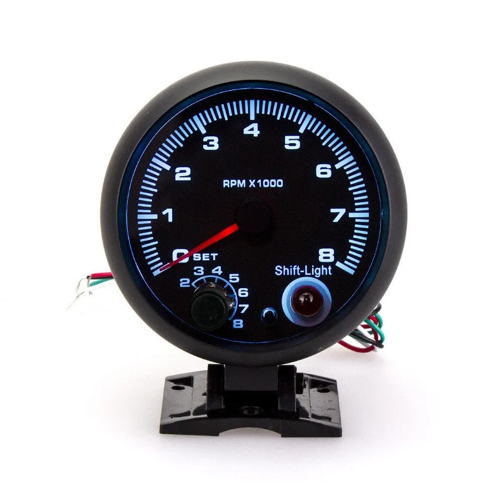 Blue light pointer automotive tachometer with 95mm plastic housing