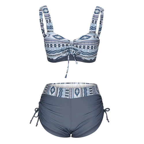Women's bikini split swimsuit without steel belt chest pad in picture colour