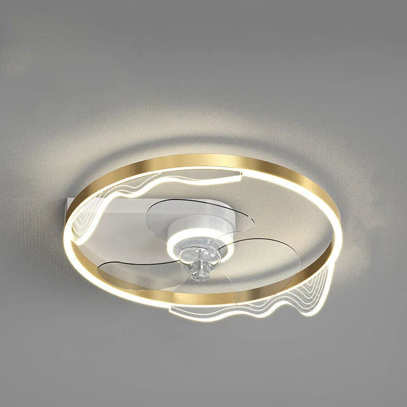 Modern Nordic ceiling lamp with iron body for children's rooms with integrated fan and LED lighting