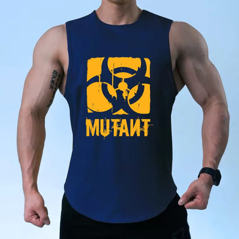 Men's loose fit polyester training waistcoat in multiple colour options including semicircle patterns