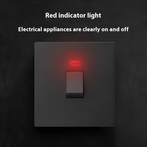 Gold, grey, and white 25A 45A high-current double-break switch with illuminated light panel.