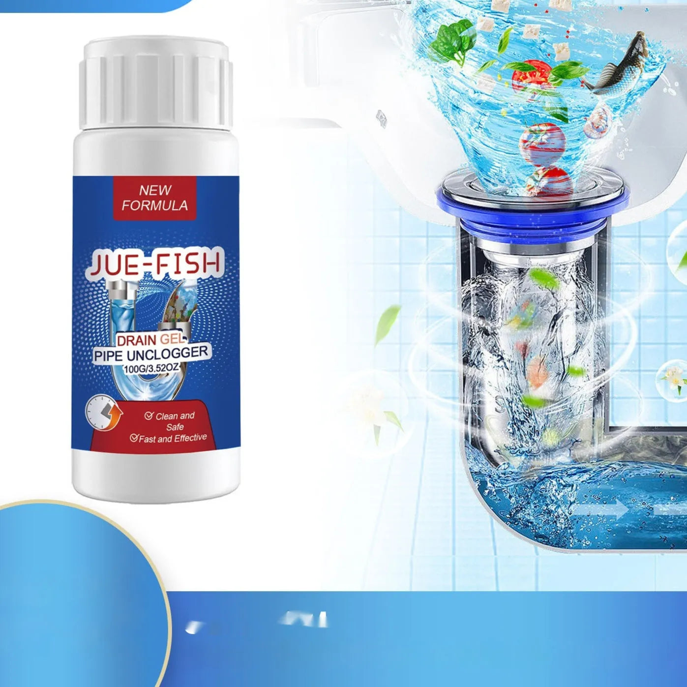 100g pipe dredge agent container for kitchen and bathroom sewer cleaning
