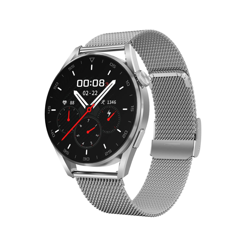 Smart watch with Bluetooth calling and scan code support on metal wristband
