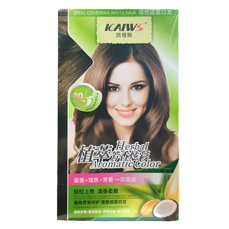 Plant aromatic soft luster mild hair colour cream tubes in maroon, wine red, chestnut brown, and dark brown shades.