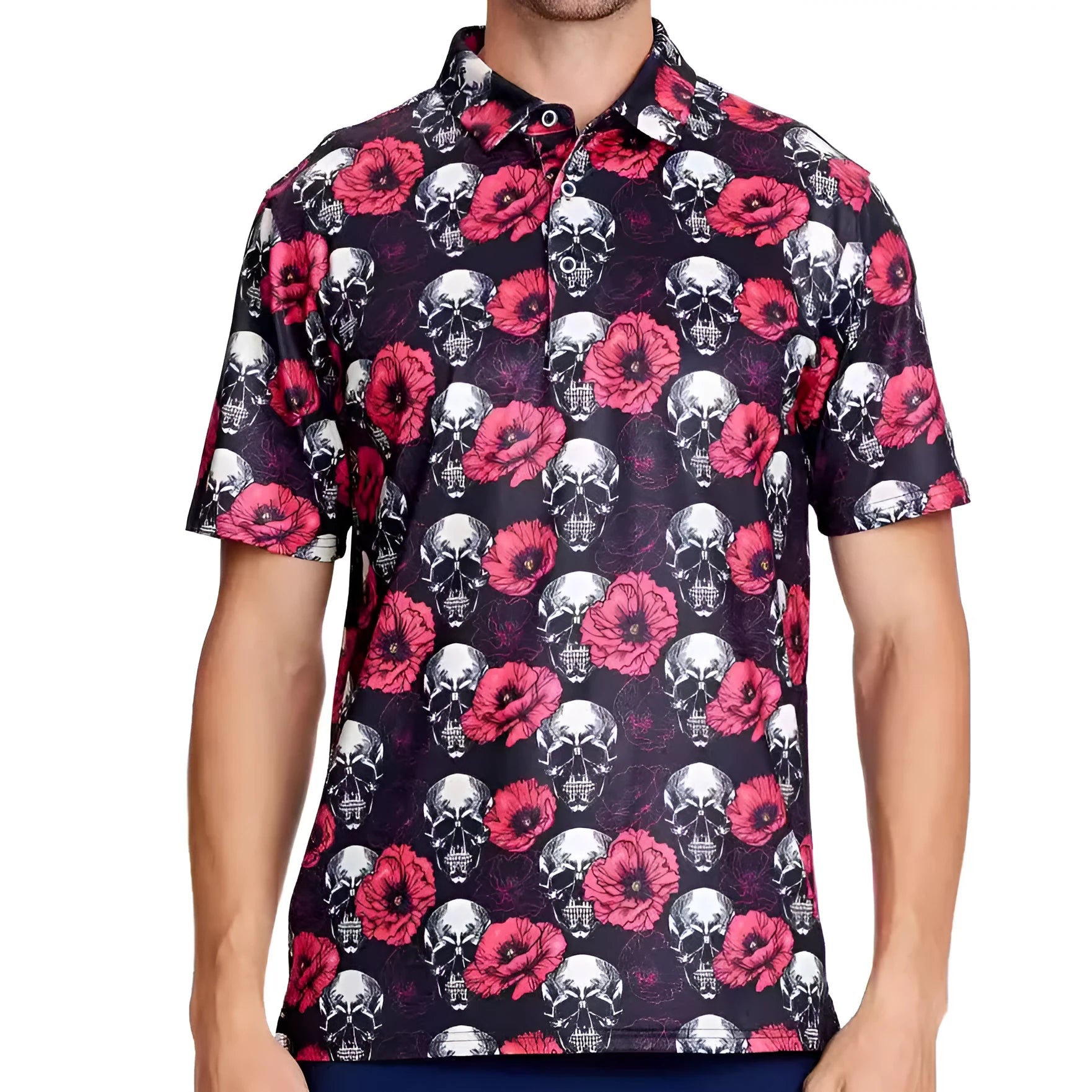 Men's 3D printed short sleeve t-shirt in Japanese retro style with zipper decoration on mesh fabric.