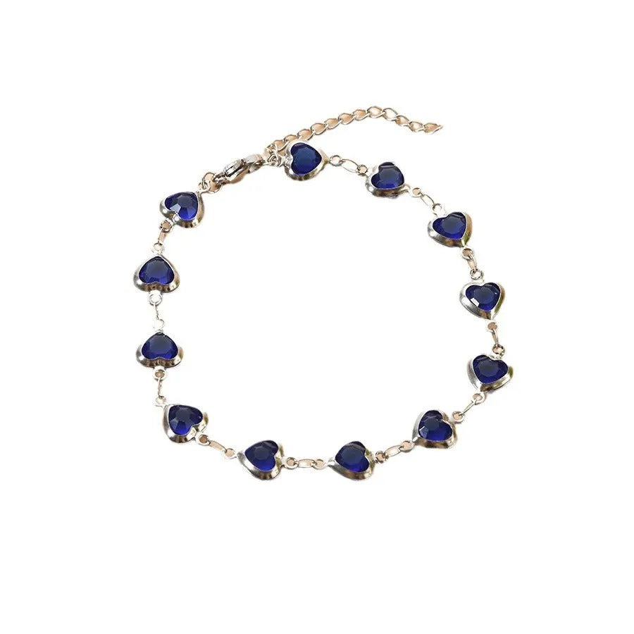 Devil's Eye geometric heart stainless steel bracelet with colourful electroplated finish.