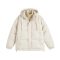 Loose two-piece winter cotton padded coat in mustard yellow colour with side pockets