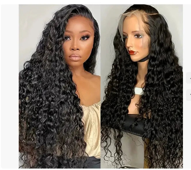 Curly human hair lace front wig with hand-woven construction in various lengths