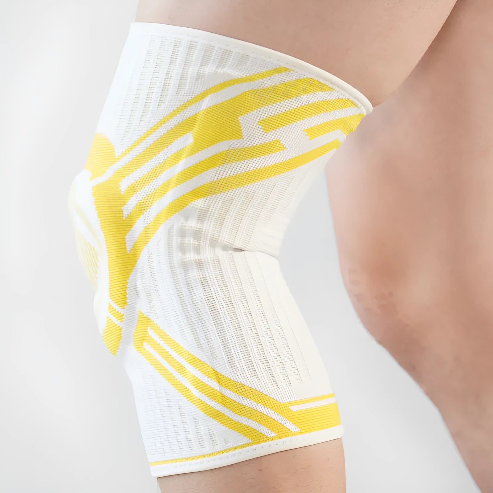 Blue cotton knee pad with elastic design for basketball and running sports