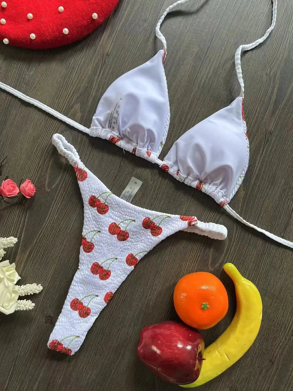 Women's printed bikini swimsuit with quick-drying nylon fabric and cotton lining in colour pattern RT2110