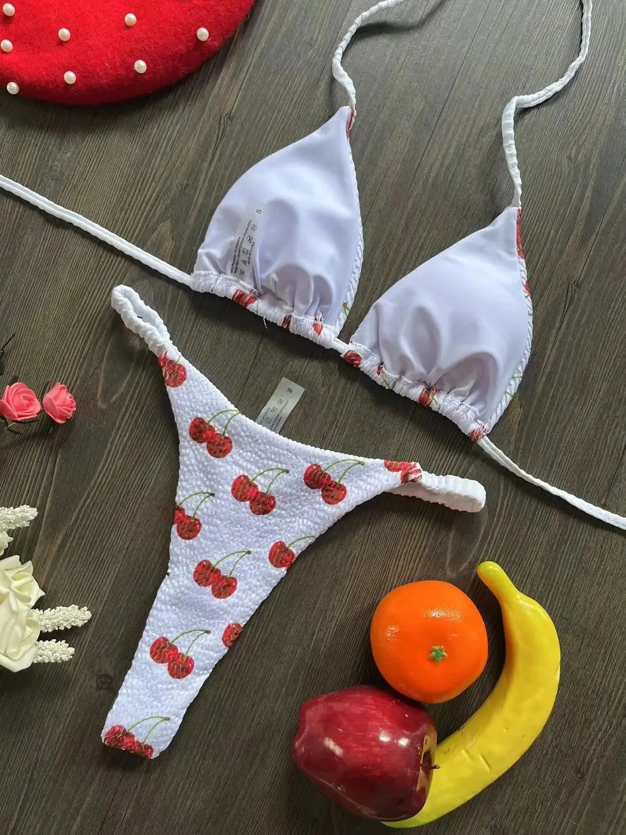 Women's printed bikini swimsuit with quick-drying nylon fabric and cotton lining in colour pattern RT2110