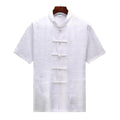 Traditional Chinese mulberry silk Tang suit for men in light green colour