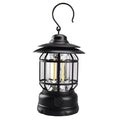 Portable LED camping lantern in dark green, black, or red with super bright illumination for barn and booth use