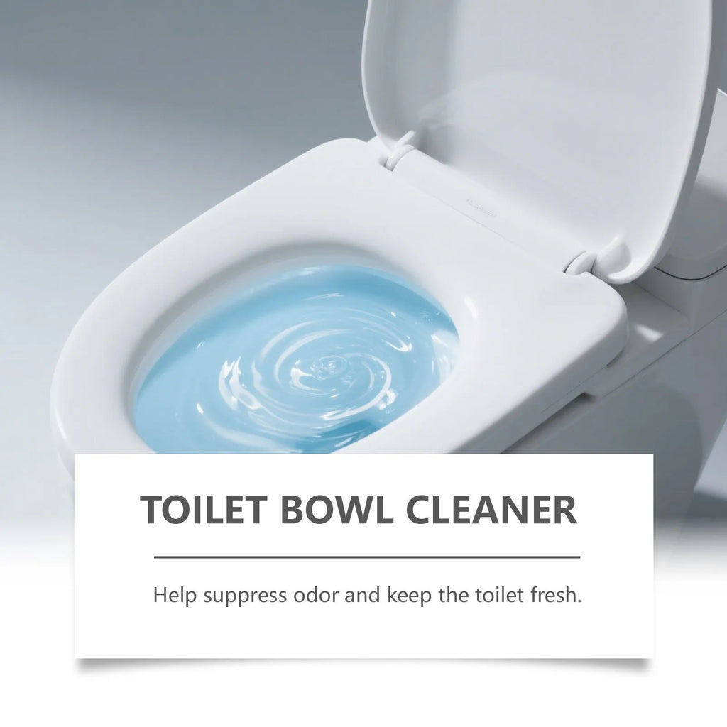 Toilet cleaning powder sachets for descaling and stain removal with sodium bicarbonate and citric acid formula