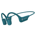 Bone conduction Bluetooth sports headset in hanging neck design on a person running.