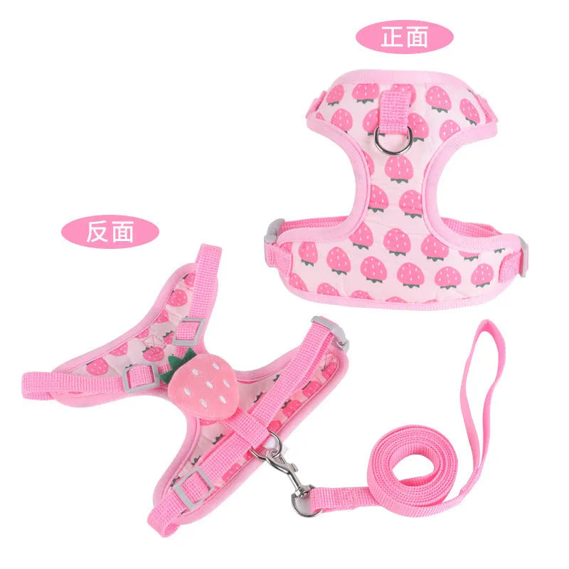 Reflective chest strap vest-style dog walking lead for small dogs in avocado colour.