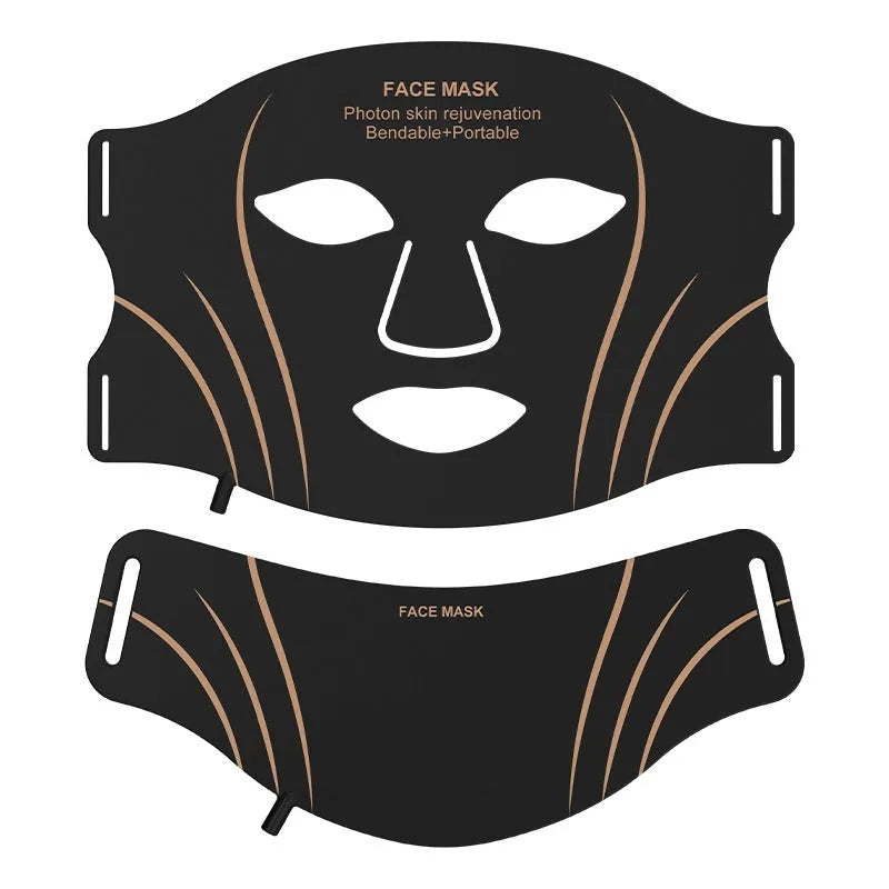 Black gold household beauty instrument facial mask with headband touch screen controls