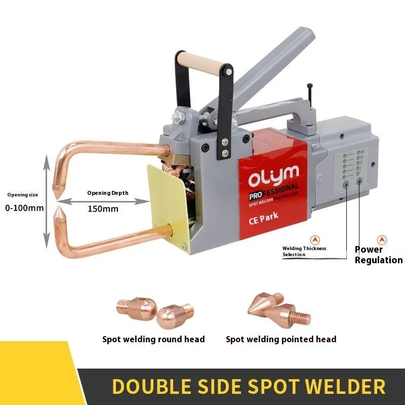 OL8000 double-sided spot welder butt welding machine with round and pointed welding heads