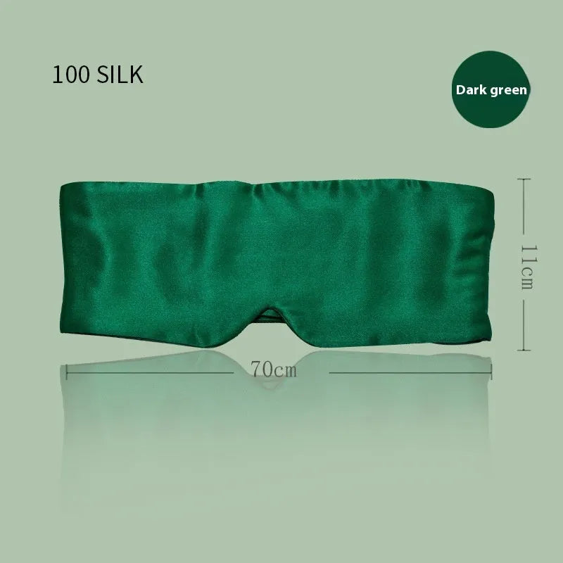 Mulberry silk sleep mask shown in champagne gold colour for light blocking.