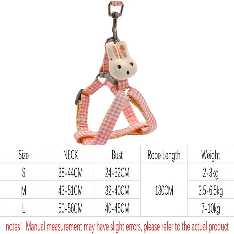 Small dog harness and leash set with quick release buckles in multiple colours