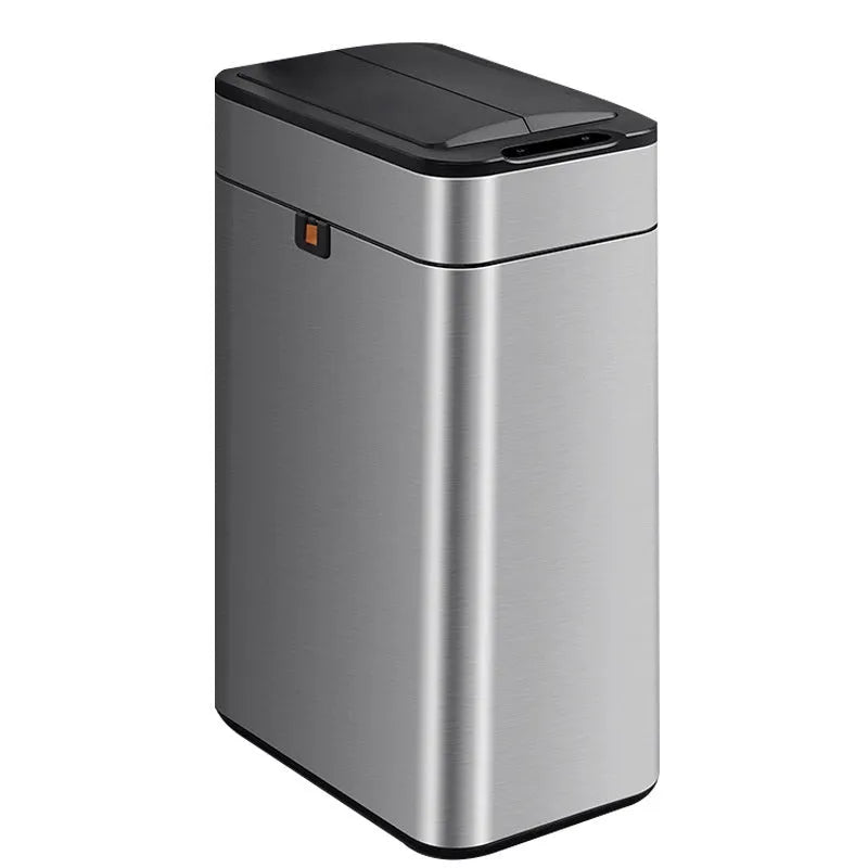 Stainless steel square inductive smart trash can with automatic sensor lid