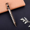 Brass hexagonal bolt-action rollerball pen with six-faceted barrel and 0.5mm tip