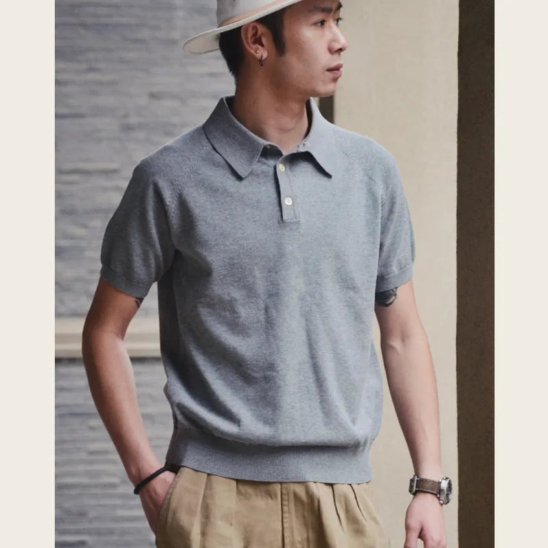 Retro slim fit cotton short-sleeved T-shirt shown in a solid colour.