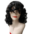 Black synthetic women's wig with long Afro curly hairstyle