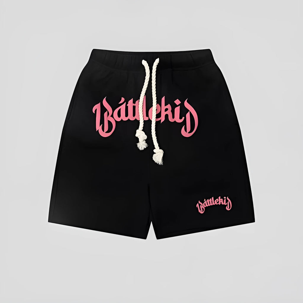 Men's cotton blended loose fit retro hip hop shorts in street style colours